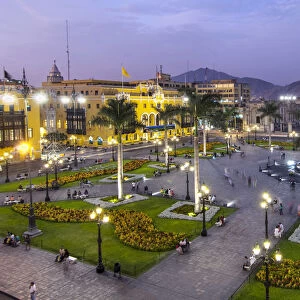 Peru, Lima, Plaza Mayor, Plaza de Armas, Government Palace