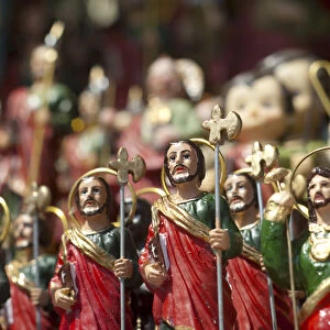 Peru Lima, Statues Of Jude the Apostle For Sale, Venerated At Iglesia San Francisco