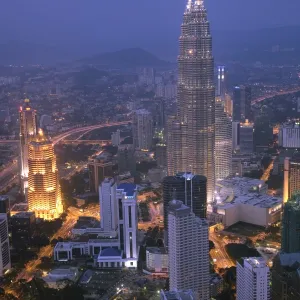 Petronas Twin Towers from KL Tower, Kuala Lumpur, Malaysia