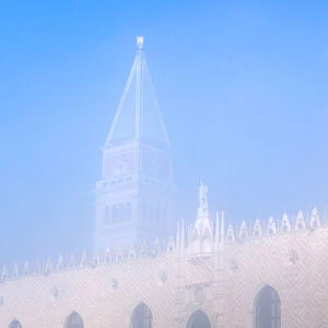 Piazza San Marco in the Fog, Venice, Veneto, Italy