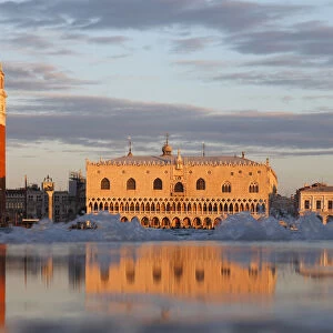 The Piazzetta San Marco, view from Isola San Giorgio Maggiore, Venice, Veneto, Italy