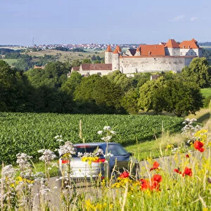 The picturesque Medieval Harburg Castle, Harburg, Swabia, Bavaria, Germany