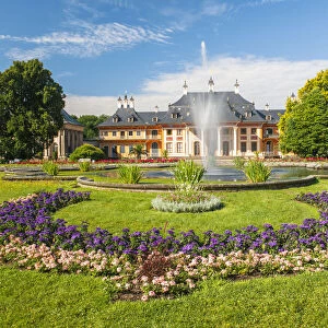 Pillnitz castlle and palace garden, English garden, Dresden, Saxony, Germany