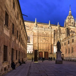 The plateresque facade of the University of Salamanca, the third oldest university