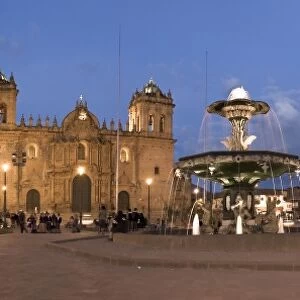 Plaza de Armas at dusk