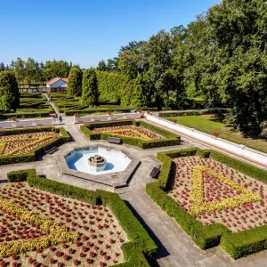 Poland, Subcarpathian Voivodeship, Baranow Sandomierski Castle Gardens