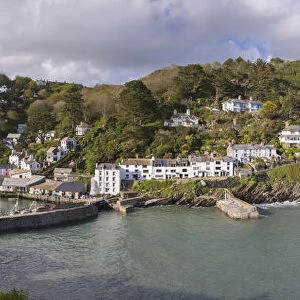 Polperro harbour on the South Cornish coast, Cornwall, England. Spring (May) 2015
