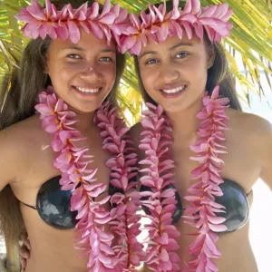 Polynesian Girls in Traditional Costume Print Polynesian Girls in Traditional Costume Print