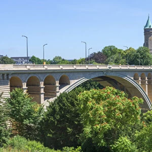 Pont Adolphe with Bank Museum, Luxembourg