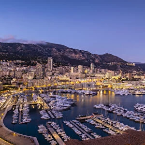 Port Hercules Harbour at Night, Monte Carlo, Monaco