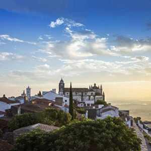 Portugal, Alentejo, Monsaraz. Dawn view of the centre of the ancient Moorish