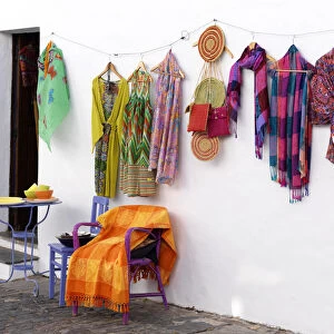 Portugal, Alentejo, Monsaraz, Traditional clothing for sale
