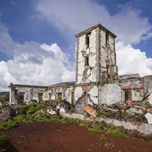 Portugal, Azores, Faial Island, Riberinha, earthquake damaged ruins of the Pontinha