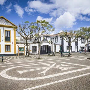 Portugal, Azores, Terceira Island, Sao Sebastiao, town square