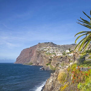 Portugal, Madeira, Funchal, Camara de Lobos, looking towards the cliffs of Cabo Girao