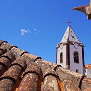 Portugal, Madeira Islands, Porto Santo, Vila Baleira, View of the roof of the Casa