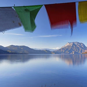 Prayer flags at Lugu Lake, Yunnan, China