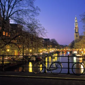 Prinsengracht & Wsterkerk, Amsterdam, Holland