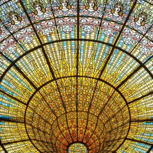 Print of Barcelona's Palace of Catalan Music Print of Barcelona's Palace of Catalan Music
