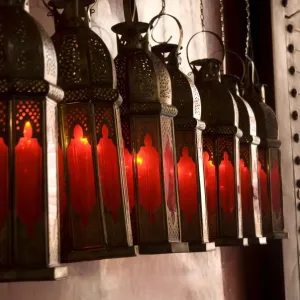 Print of Morocco, Marrakech: Cafe Arabe Entrance