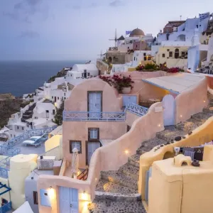 Print of Oia Village in Santorini, Greece Print of Oia Village in Santorini, Greece