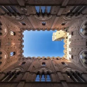 Print of Siena's Palazzo Pubblico at Dawn Print of Siena's Palazzo Pubblico at Dawn