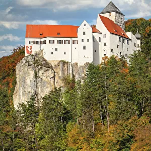 Prunn castle near Riedenburg, Altmuhltal Nature Park, Lower Bavaria, Germany
