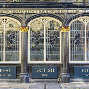 Pub facade, Bloomsbury, London, England, UK