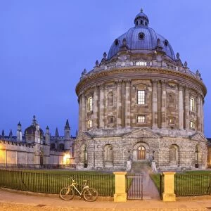 The Radcliffe Camera at twilight, Oxford, England