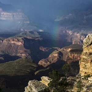 Rainbow at Grand Canyon National Park, South Rim, The Village Point, Arizona, North