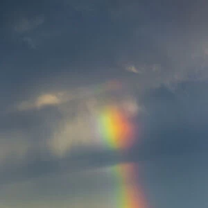 Rainbow over wind farm near Canberra, Australian Capital Territory, Australia