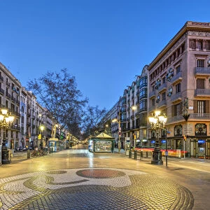 Rambla pedestrian street, Barcelona, Catalonia, Spain