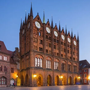 Rathaus, Alter Markt, Stralsund, Baltic Coadt, Mecklenburg-Western Pomerania, Germany