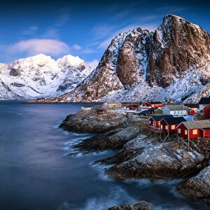 Red Fishing Cabins at Hamnoy, Lofoten Islands, Norway
