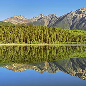 reflection of Pyramid Mountain in Patricia Lake - Canada, Alberta, Jasper National Park