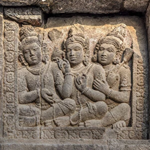 Relief panel, Candi Shiva Mahadeva, Prambanan temple complex, Yogyakarta, Java, Indonesia