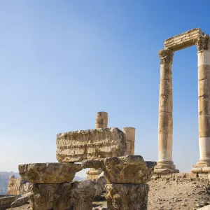 Remains of the Temple of Hercules on the Citadel, Amman, Jordan