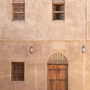 A renovated facade in Bahla fort, Oman