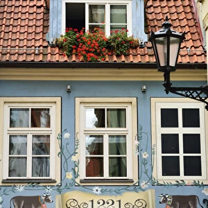 Detail of a restaurant in the Old Town, a Unesco World Heritage Site. Riga, Latvia
