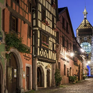 Riquewihr at Night, Alsace, France