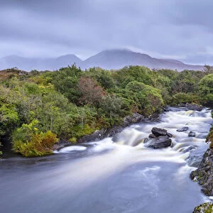 A river runs through the countryside, Connemara, County Galway, Connacht province