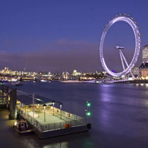 River Thames and Millennium Wheel, London, England