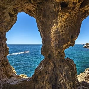 Rock cave, Algar Seco, Carvoeiro, Algarve, Portugal
