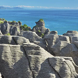 Rock formation Pancake Rocks - New Zealand, South Island, West Coast, Buller, West Coast