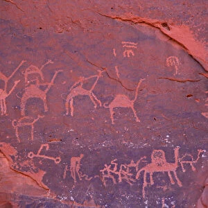 Rock Paintings, Wadi Rum, Jordan, Middle East