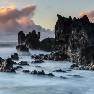 Rocky Coastline Print at Sunset, Lanzarote Rocky Coastline Print at Sunset, Lanzarote