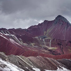 Rocky mountains at Red Valley near Rainbow Mountain, Cusco Region, Peru