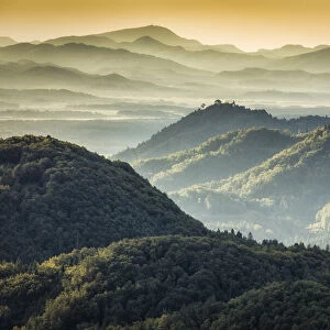Rolling hills and woodland near Jamnik, Slovenia