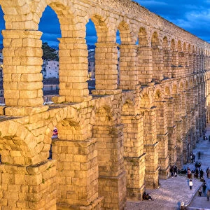 Roman aqueduct, Segovia, Castile and Leon, Spain