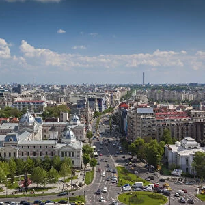 Romania, Bucharest, Piata Universitatii, Coltea Hospital along Boulevard IC Bratianu